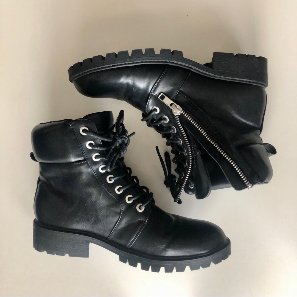 Lace up Combat Boots Forever 21 Size 6